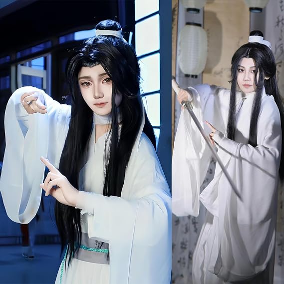 Xie Lian Cosplay Hanfu Costume, White Cotton Robe, Ancient Chinese Style