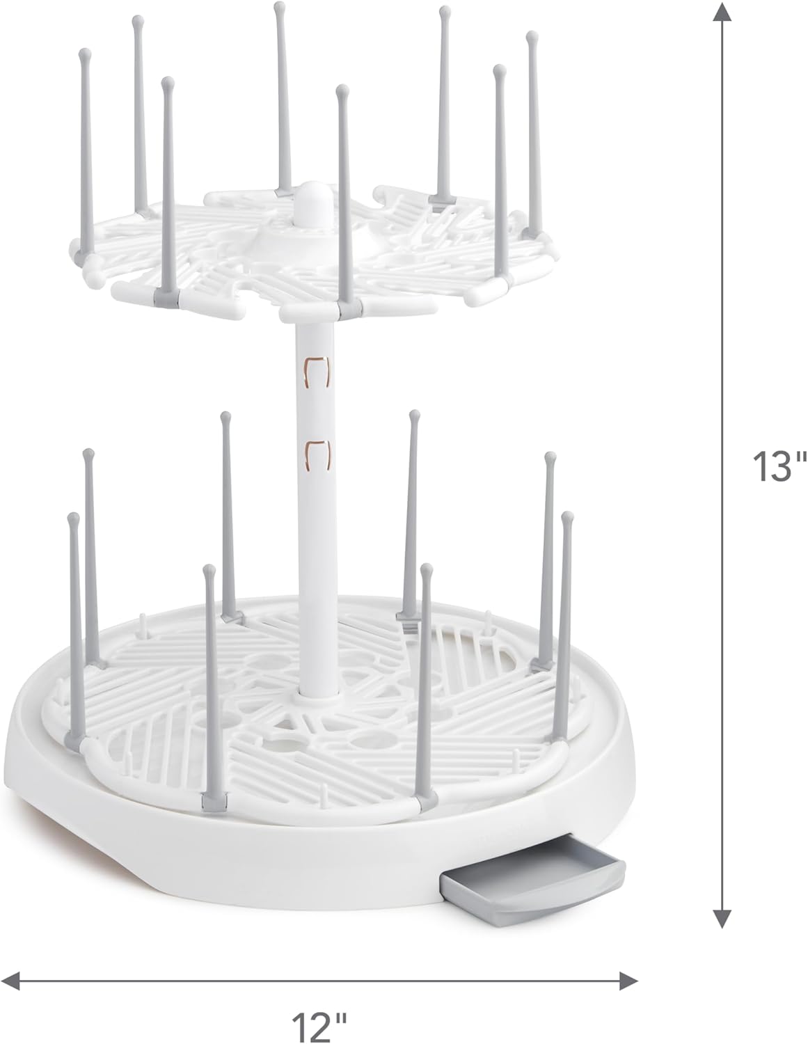 High Capacity Drying Rack for Baby Bottles and Accessories, White