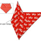 2PCS Christmas Dog Bandanas – Red and Green Plaid with Tassels