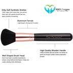 Real Perfection Makeup Brush Set 16 Pcs with 1 Eyebrow Razor Premium Synthetic Foundation Powder Concealers Eyeshadow Blush Makeup Brushes Make up Brushes Kit
