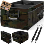 GORILLA GRIP Trunk Organizer for SUV and Cars, Large Capacity Collapsible Car Trunk Storage Organizer, Heavy Duty Car Accessories, Gifts for Mom and Dad, Slip & Water Resistant Multi Compartment