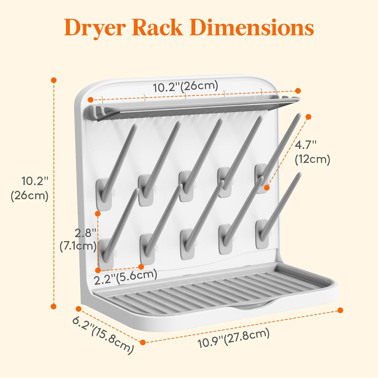 Lifewit Large Baby Bottle Drying Rack, Newborn Essentials Must Haves, Bottle Storage Organizer for Countertop, Cabinet, Rack Dryer Holder for Pacifiers, Pump Parts, Baby Stuff