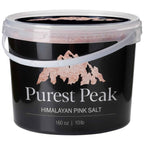 Purest Peak Fine Grain Himalayan Pink Salt, 10 LBS Bucket – Pure Gourmet Food Grade Chef Salt, Fine Grain Sea Salt, Natural Rock Salt, Kosher, Vegan, and Gluten Free