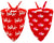 2PCS Christmas Dog Bandanas – Red and Green Plaid with Tassels
