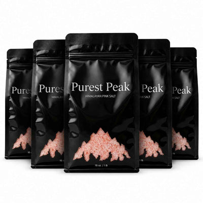 Purest Peak Fine Grain Himalayan Pink Salt – Pure Gourmet Food Grade Chef Salt, Fine Grain Sea Salt, Natural Rock Salt, Kosher, Vegan, and Gluten Free