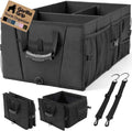 GORILLA GRIP Trunk Organizer for SUV and Cars, Large Capacity Collapsible Car Trunk Storage Organizer, Heavy Duty Car Accessories, Gifts for Mom and Dad, Slip & Water Resistant Multi Compartment