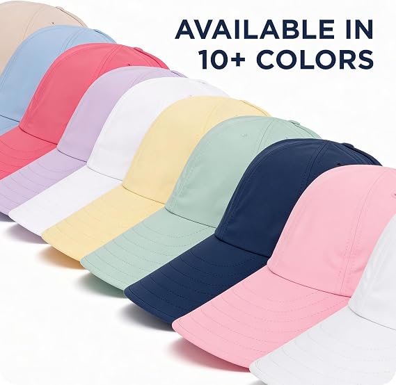 Ponyflo Sunblocker Wide Brim Hat, Patented Women’s Ponytail Sun Hat for Adults, UPF 50 Sun Protection