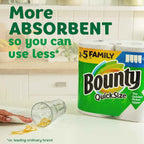 Bounty Paper Towels Quick Size, White, 16 Family Rolls = 40 Regular Rolls