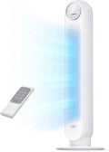 DREO Tower Fan for Bedroom, 2026 Upgraded DC Motor, 28ft/s High Velocity, 20dB Ultra Quiet Standing Fan, 8 Speeds 4 Modes, 90° Oscillating Bladeless Fan for Indoors, Floor Fans with Remote