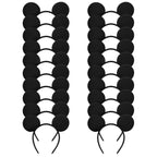 20 Pack Mouse Ears Solid Bow ears Headband for Birthday Party Supplies and Mouse Themed costume Cosplay Decoration