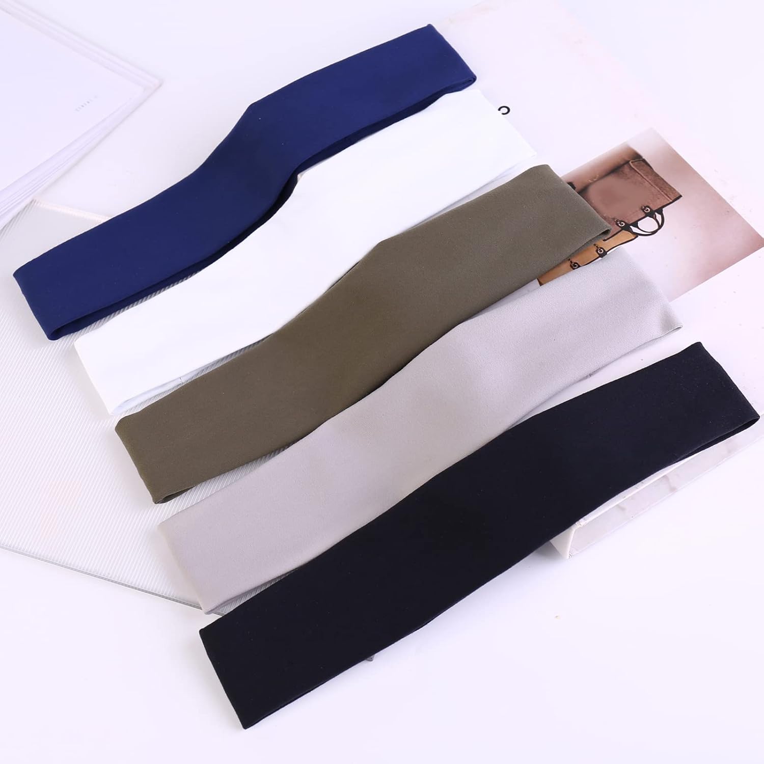 Pilamor Sports Headbands for Men (5 Pack),Moisture Wicking Workout Headband, Sweatband Headbands for Running,Cycling,Football,Yoga,Hairband for Women and Men