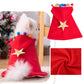 ANIAC Pet Christmas Costume – Cozy Cloak & Hat Set for Cats and Small Dogs