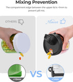 AMOOS Cute Pill Dispenser with 7 Large Compartments, Portable Pill Bottle Organizer with Wide Opening for Easy Use, Anti-Mix Pill Organizer for Travel, BPA-Free Pill Container