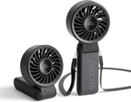 JISULIFE Handheld Fan Life7 – Ultimate Flexibility: Wide & Strong Airflow, 19.5H Max Cooling, 5000mAh Rechargeable, 5-Speed, LED Display, 3 IN 1 Portable Fan for Travel, Concerts, Sports Events