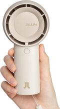 JISULIFE Handheld Portable Turbo Fan [16H Max Cooling Time], 4000mAh USB Rechargeable Personal Battery Operated Mini Small Pocket Fan with 5 Speeds for Travel/Outdoor/Vacation/Concerts