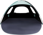 WhiteFang Beach Tent Anti-UV Portable Sun Shade Shelter for 3 Person, Extendable Floor with 3 Ventilating Mesh Windows Plus Carrying Bag, Stakes and Guy Lines