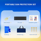 besuhot Beach Tent Sun Shelter 10x10FT Beach Shade Canopy with 8 Sandbags, UPF 50+ Protection Beach Shade Canopy, Outdoor Tent for Beach Camping Trips, Fishing, Backyard