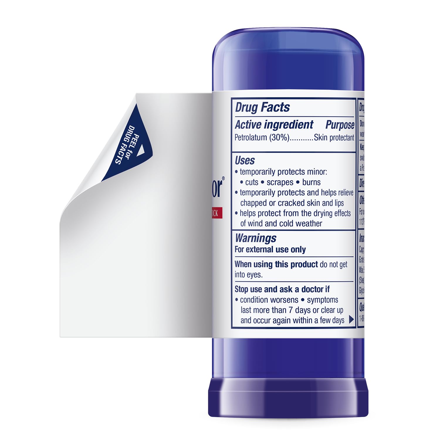 Aquaphor Healing Balm Stick, Skin Protectant with Avocado Oil and Shea Butter, 0.65 Oz Stick