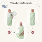Momcozy Airflow Baby Swaddle, 100% Cotton Lightweight & Ultra Breathable, Ideal for Hot Sleeper Baby, Reduce Startle Reflex, Newborn Boys Girls Registry Essentials, 2-Pack