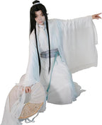 Xie Lian Cosplay Hanfu Costume, White Cotton Robe, Ancient Chinese Style