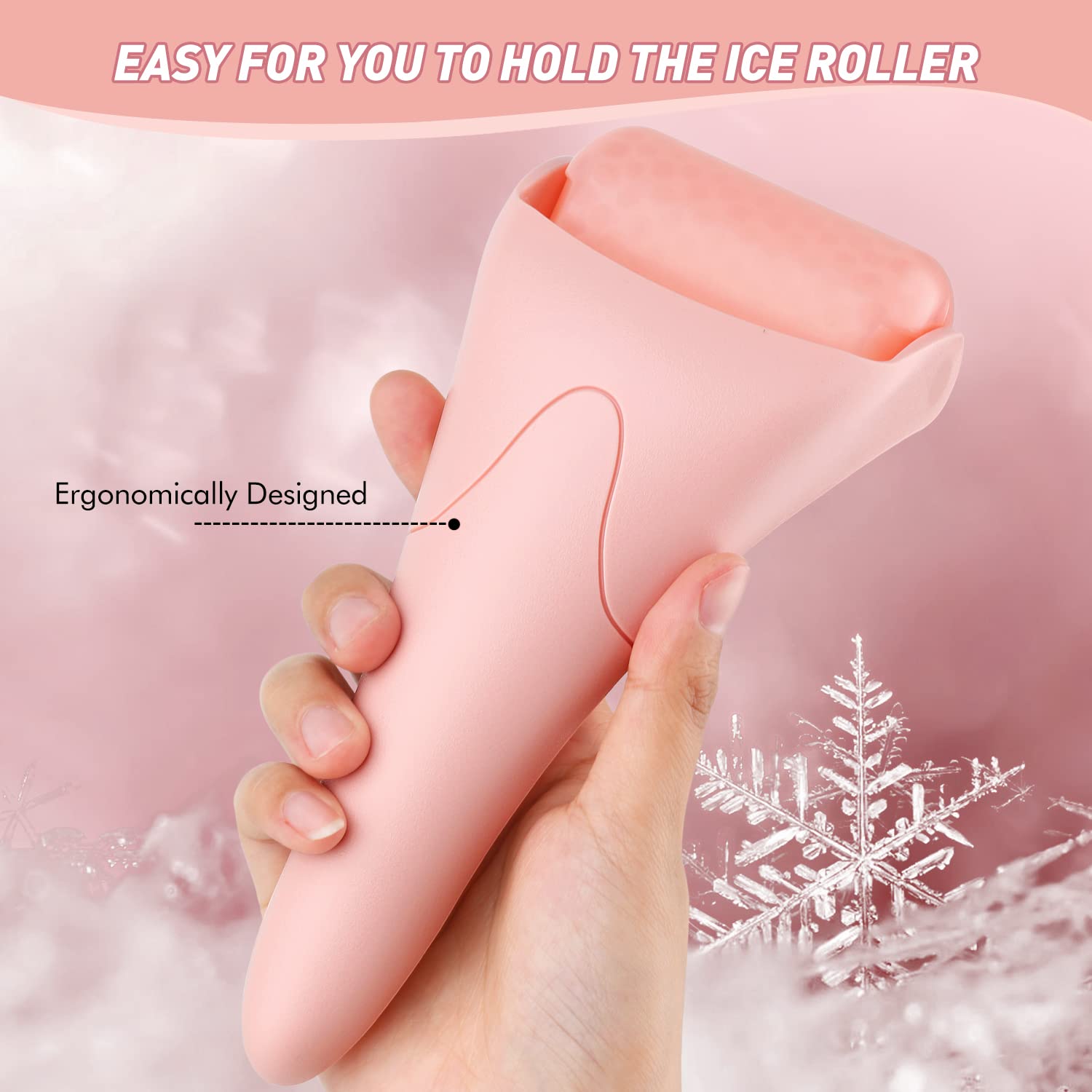 Fronnor Ice Roller for Face,Eyes,Facial Massager Tool,Soothing Skin Care Tool,Cooling Skincare Device for Puffiness,At-Home Spa Gift for Women