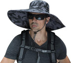 Leotruny Men Wide Brim Sun Hats UPF50+ Waterproof Breathable Bucket Hat for Fishing, Hiking, Camping