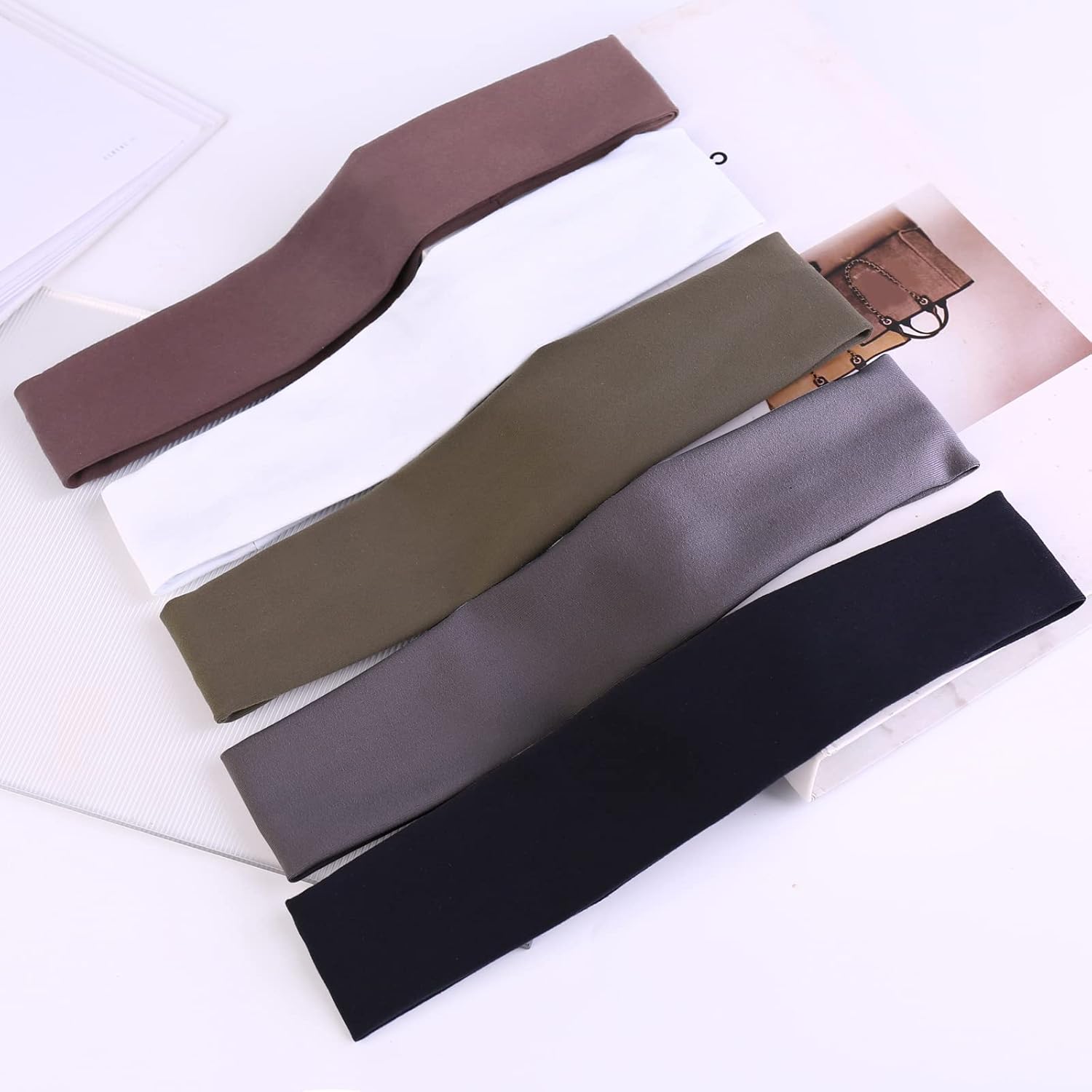 Pilamor Sports Headbands for Men (5 Pack),Moisture Wicking Workout Headband, Sweatband Headbands for Running,Cycling,Football,Yoga,Hairband for Women and Men