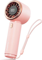 SWEETFULL Mini Fan Portable - Cute Handheld Turbo Fan with Rechargeable Battery, 5 Speeds, Small Hand Personal Travel Essentials for Women, Girls, Kids, Lash, Makeup