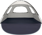 WhiteFang Beach Tent Anti-UV Portable Sun Shade Shelter for 3 Person, Extendable Floor with 3 Ventilating Mesh Windows Plus Carrying Bag, Stakes and Guy Lines