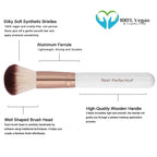 Real Perfection Makeup Brush Set 16 Pcs with 1 Eyebrow Razor Premium Synthetic Foundation Powder Concealers Eyeshadow Blush Makeup Brushes Make up Brushes Kit