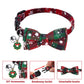 4 Pack Christmas Cat Collars with Bow Tie & Bell