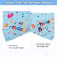 Double-sided dog birthday bandana with 'It's My Birthday!' and 'Birthday Boy' text on a blue background.