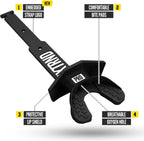 Football Mouth Guard, Permanent Strap, Fits Adult & Youth