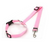 Pink dog collar and leash set on a white background