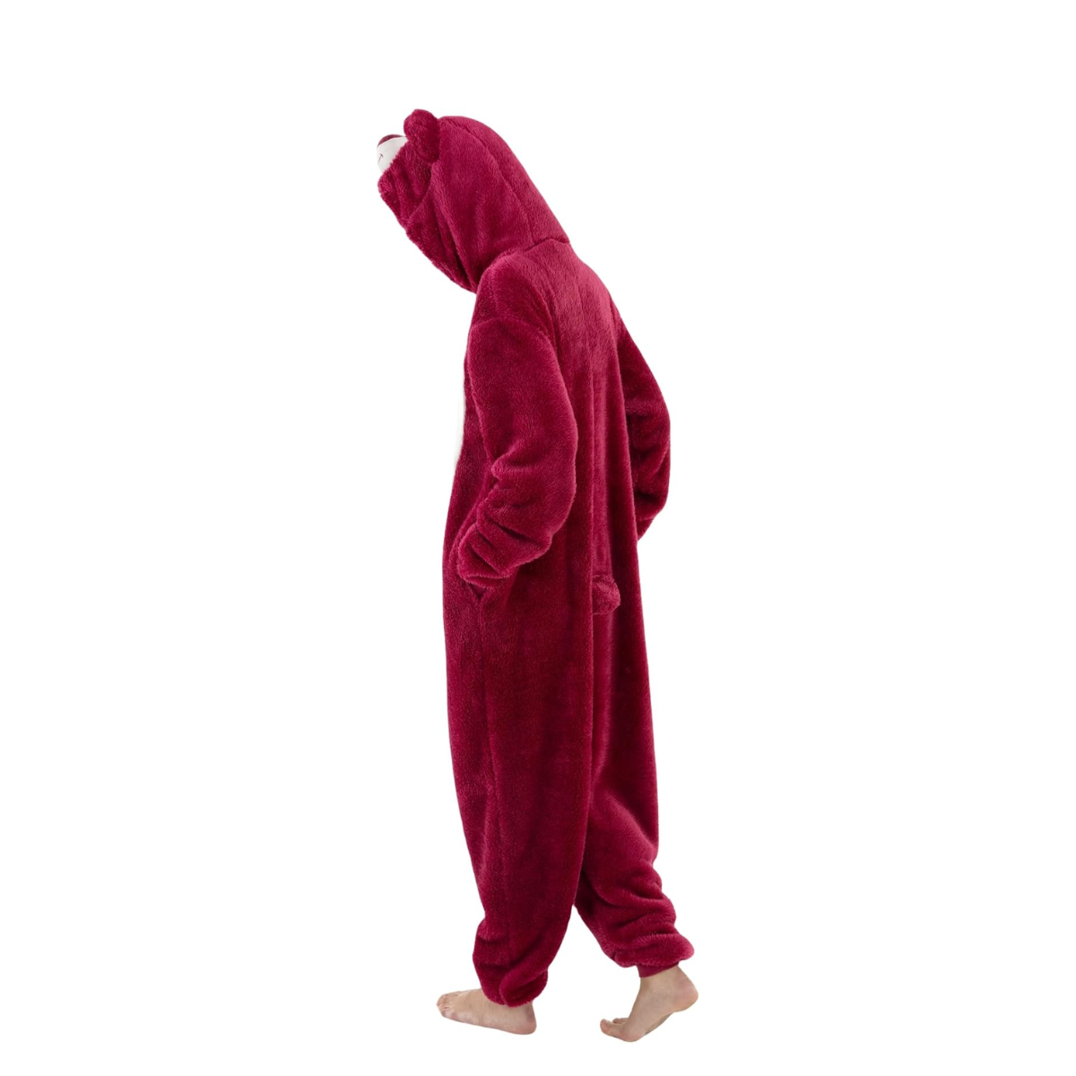 Pink Bear Animal Onesie Halloween Costume for Adults