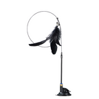 Interactive Cat Teaser Stick with Natural Feathers & Suction Cup