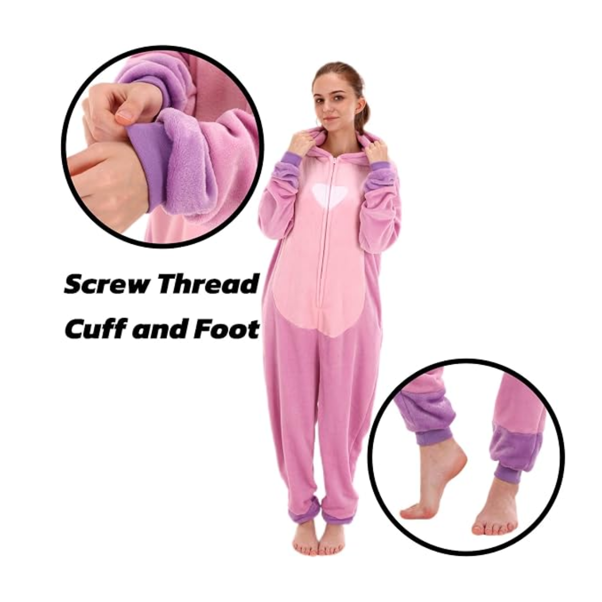 Pink Animal Onesie Halloween Costume for Adults