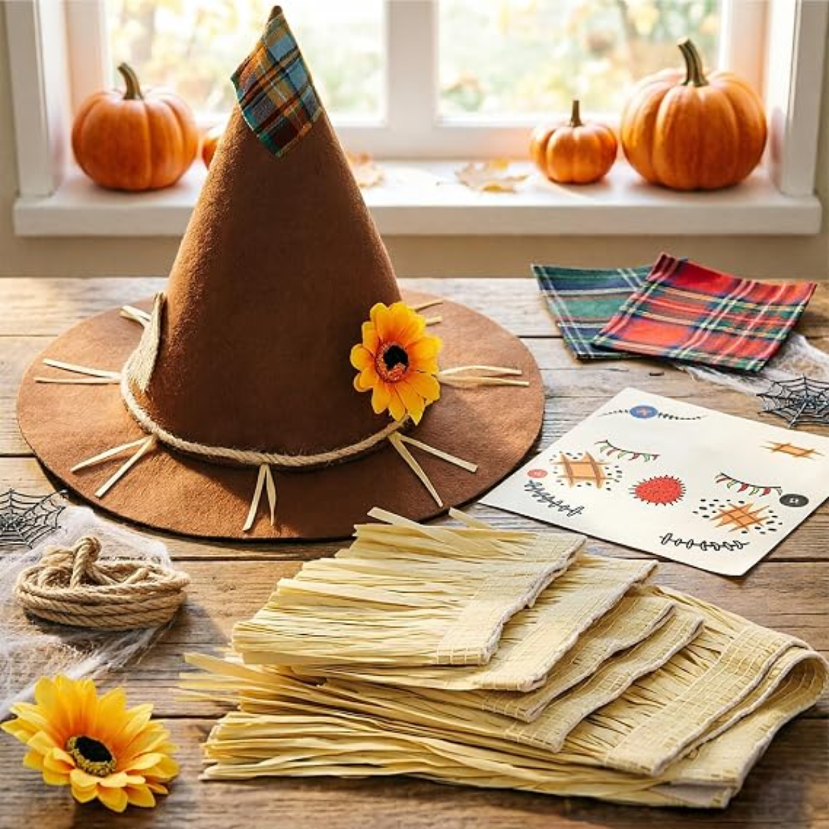 Scarecrow Halloween Costume Accessories Set for Adults