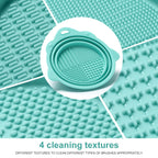 Makeup Brush Cleaner, Etercycle Foldable Silicone Brush Cleaner Bowl Srubber, Portable Washing Tools for Makeup Brush,Powder Puff,Sponge