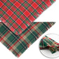 2PCS Christmas Dog Bandanas – Red and Green Plaid with Tassels