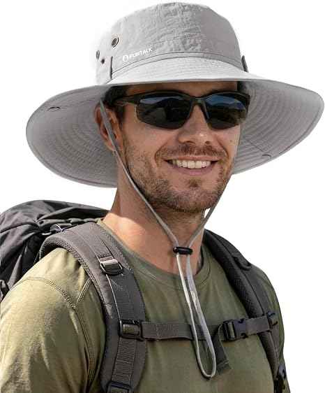 Sun Hats for Men Fishing Hat UPF Protection Wide Brim Bucket Hat | Breathable, Quick-Dry, Water Rapellent, Soft Sweatband, Foldable, Outdoor, Hiking, Beach, Safari, Travel, Summer Hats