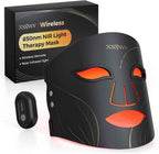 Red Light Therapy for Face – Cordless LED Face Mask with 4 Light Modes (NIR 850nm, Red 630nm, Blue, Amber), 272 LEDs, 10-Min Timer, Rechargeable for Glowing Skin at Home