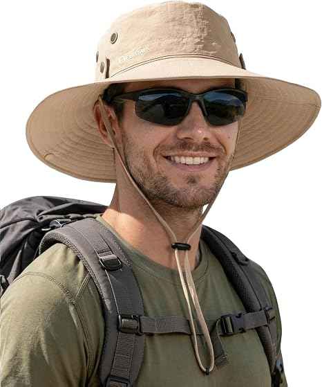 Sun Hats for Men Fishing Hat UPF Protection Wide Brim Bucket Hat | Breathable, Quick-Dry, Water Rapellent, Soft Sweatband, Foldable, Outdoor, Hiking, Beach, Safari, Travel, Summer Hats