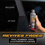 Chemical Guys Black Trim Restorer Gel Kit for Exterior Plastic, Rubber, and Vinyl, Restores Faded Trim with Deep Black Finish, Controlled Gel Application System