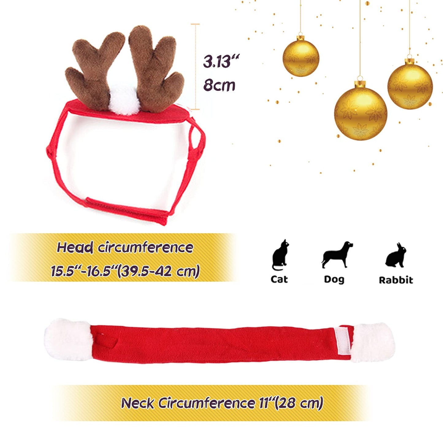 Cat Christmas Costume – Santa Hat & Cloak for Cats and Dogs