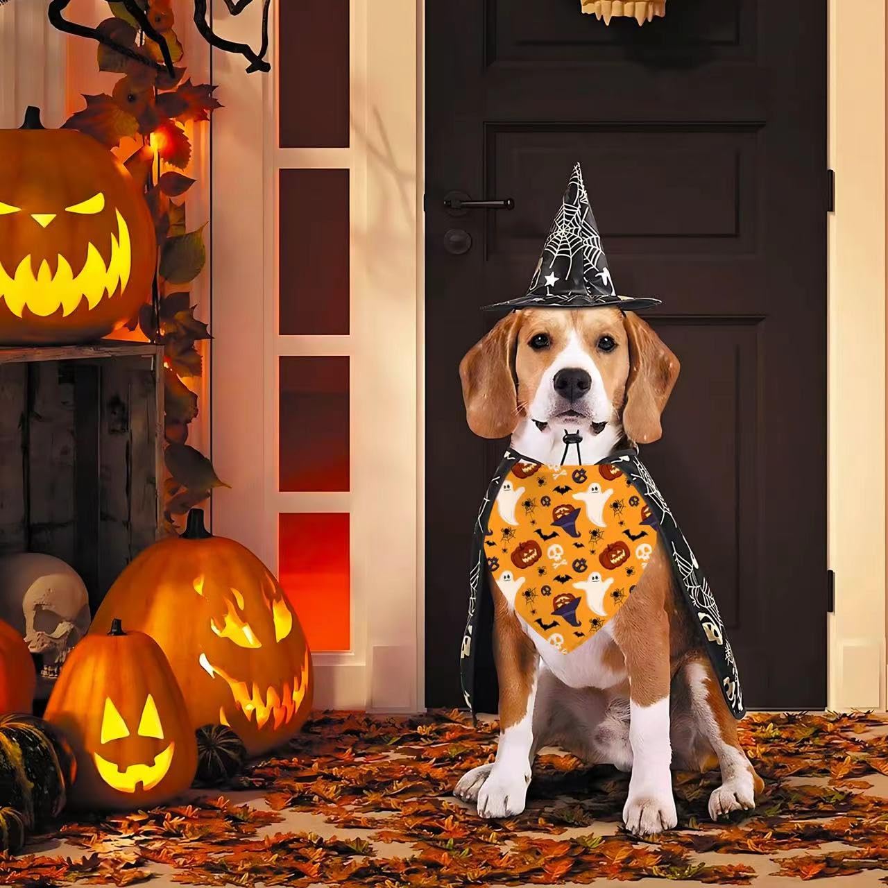 Christmas Dog Bandana Set – 2 Pack Red & Green Plaid Pet Scarf