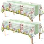 Summer Party Decorations - Summer Decorations for Home - 2 Pack Disposable Plastic Tablecloth | Floral Tablecloth for Mothers Day Wildflower Butterfly Birthday Garden Party Decorations