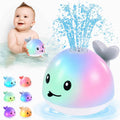 ANGGIKO Baby Bath Toys, Pool Water Table Toy for Babies, Toddler Bath Toys for Kids Ages 1-3, Light Up Whale Bath Toy Sprinkler 1 Year Old Boy Girl Gift Summer Bathtub Fountain Baby Toy 6-12-18 Months