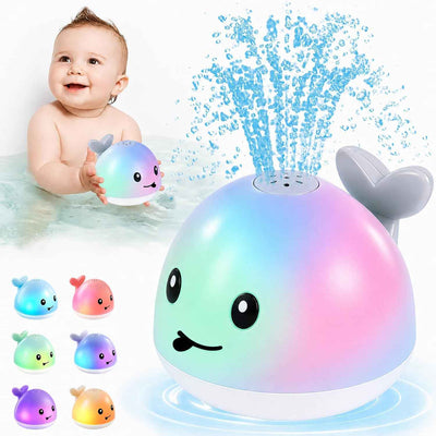 ANGGIKO Baby Bath Toys, Pool Water Table Toy for Babies, Toddler Bath Toys for Kids Ages 1-3, Light Up Whale Bath Toy Sprinkler 1 Year Old Boy Girl Gift Summer Bathtub Fountain Baby Toy 6-12-18 Months