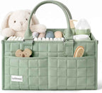Baby Diaper Caddy Organizer, Portable Nursery Storage Basket with Handle for Newborn Boy or Girl, Gift for Baby Shower Essentials, Registry Must Have Bag, Caddie Car Organizer